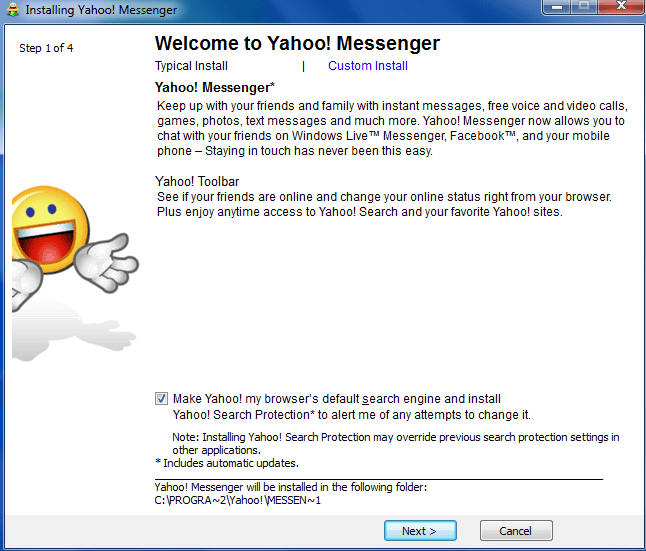 Instalare Yahoo Messenger