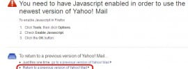 Schimbare interfață Yahoo Mail
